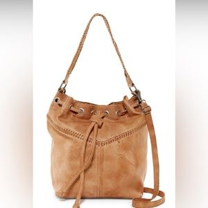Anthropologie Day & Mood Velda Hobo Leather Bag Brown Bucket Bag